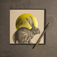 Rabbit & Sun Foiled Greetings Card