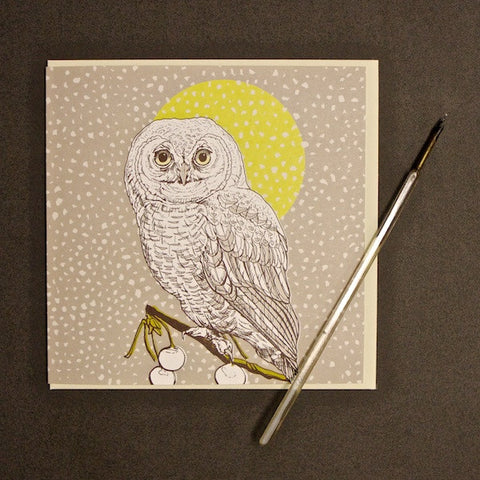 'Owl - Daytime' Greetings Card