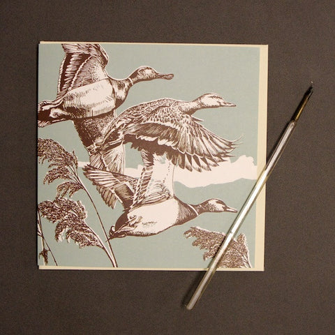 'Flying Ducks' Greetings Card