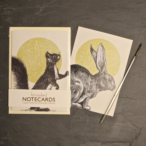 Set of 6 Notecards - Rabbit & Squirrel
