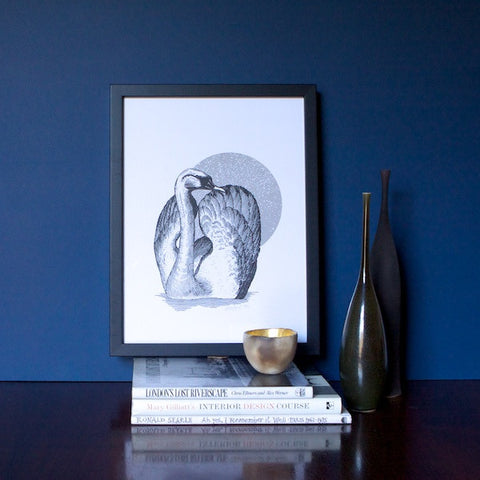 Swan & Moon Print
