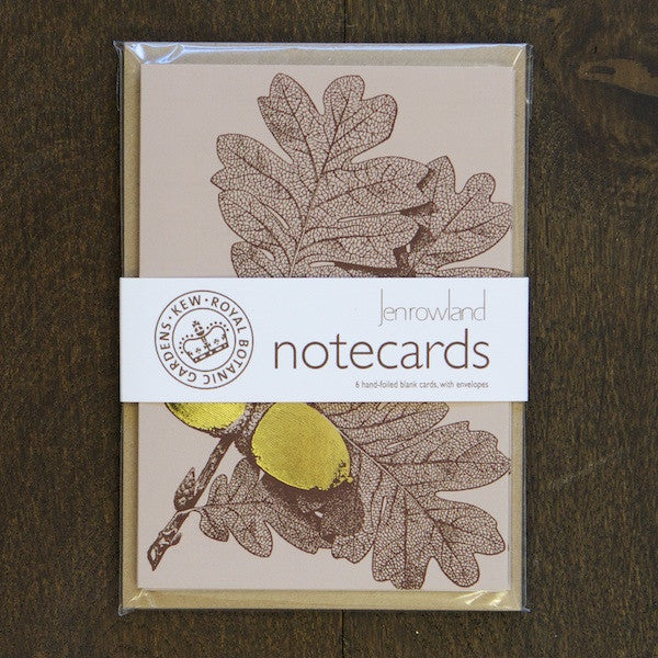 SALE Notecard Set - Foiled Gold Acorn