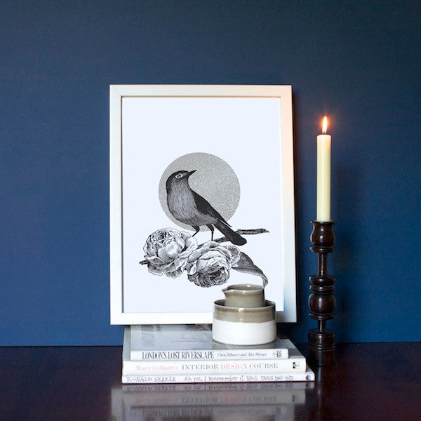 Nightingale & Moon Print